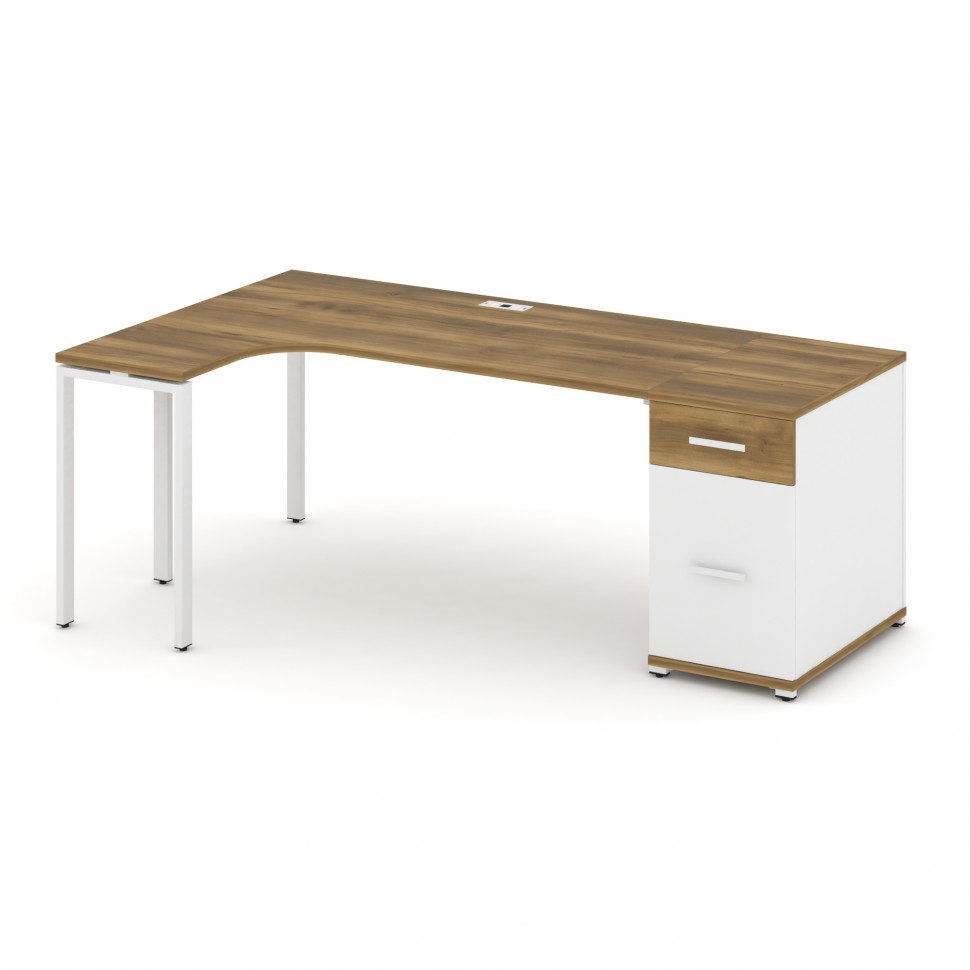 Concept Стол эргономичный CN.SA-404(L) W Сандал Янтарный/Белый Бриллиант/Металл Белый 2000*1180*750 Concept Стол эргономичный CN.SA-404(L) W Сандал Янтарный/Белый Бриллиант/Металл Белый 2000*1180*750