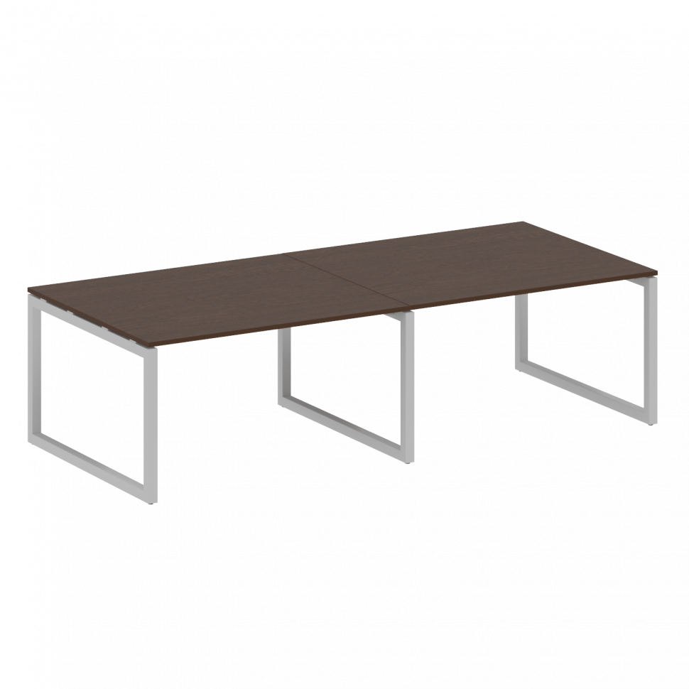 Metal System Quattro Переговорный стол (2 столешницы) на О-образном м/к 50БО.ПРГ-2.3 Венге Цаво/Мета Metal System Quattro Переговорный стол (2 столешницы) на О-образном м/к 50БО.ПРГ-2.3 Венге Цаво/Мета