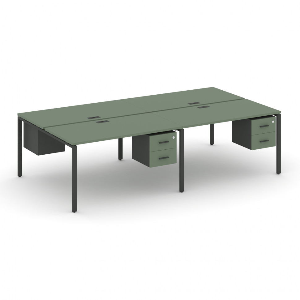 Concept Рабочая станция двухсторонняя с подвесными тумбами на 4 места CN.DRS-134 A Кобо/Антрацит/Мет Concept Рабочая станция двухсторонняя с подвесными тумбами на 4 места CN.DRS-134 A Кобо/Антрацит/Мет