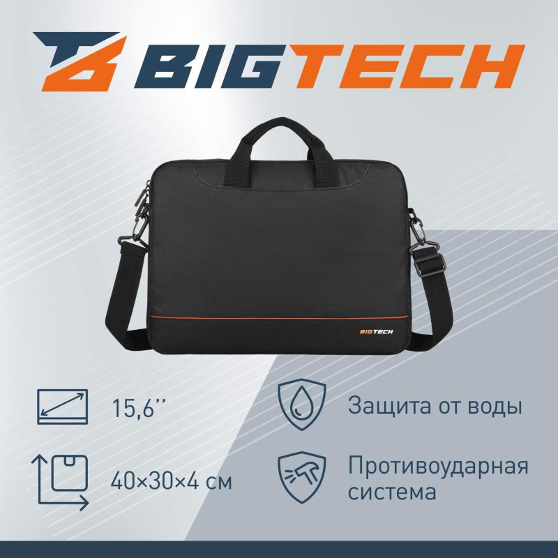 Сумка для ноутбука BigTech BT-141BK черный