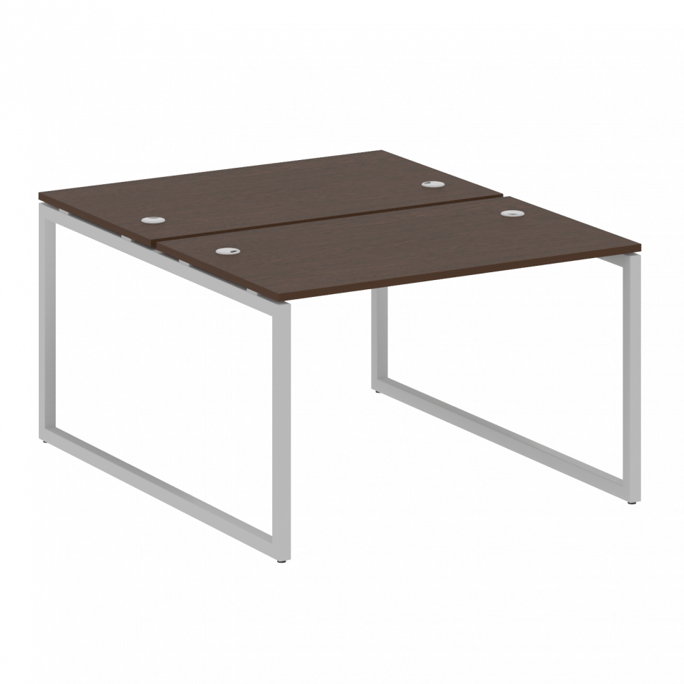 Metal System Quattro Рабочая станция на О-образном м/к 40БО.РАС-СП-2.2 Венге Цаво/Металл Серый 1200*