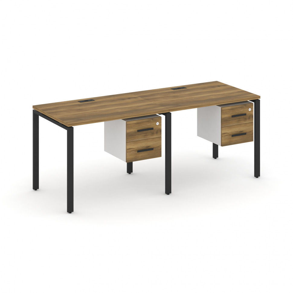 Concept Рабочая станция односторонняя с подвес. тумбами 2 места CN.ORS-113 B Сандал Янтарный/Белый Б Concept Рабочая станция односторонняя с подвес. тумбами 2 места CN.ORS-113 B Сандал Янтарный/Белый Б