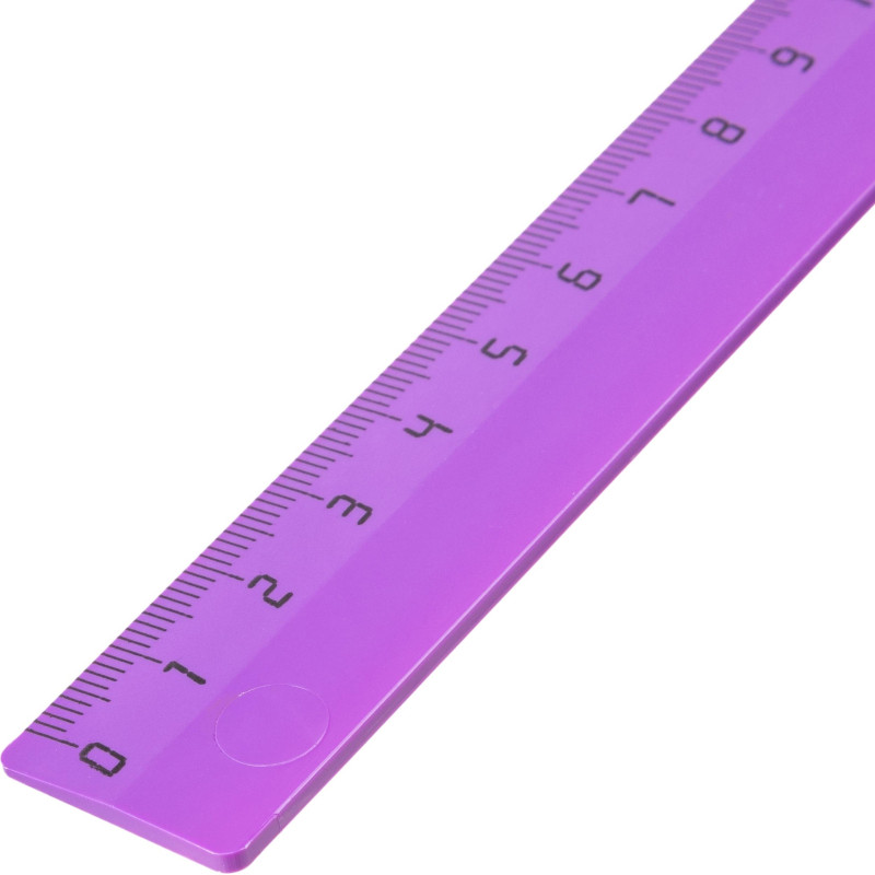 Линейка 15см №1 School пластик фуксия