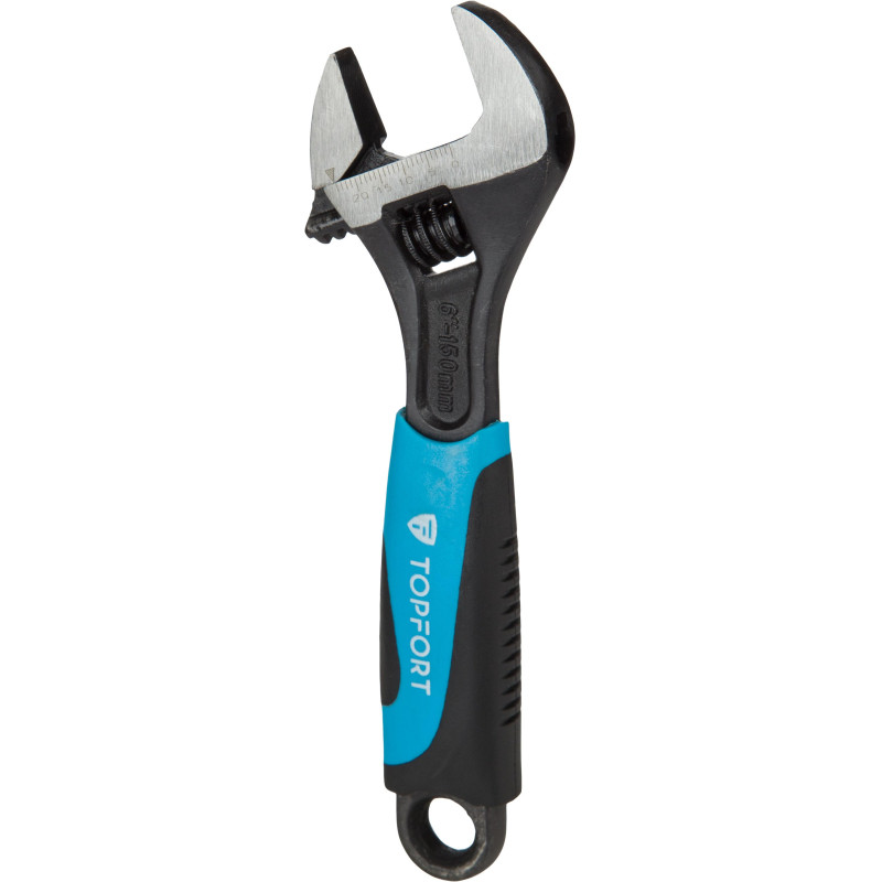 Ключ разводной 150 мм TOPFORT из углеродистой стали, пластиковая ручка