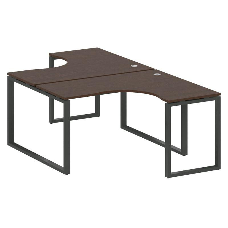 Metal System Рабочая станция криволинейная на О-образном м/к БО.РАС-СА-2.3 Венге Цаво/Металл Антраци