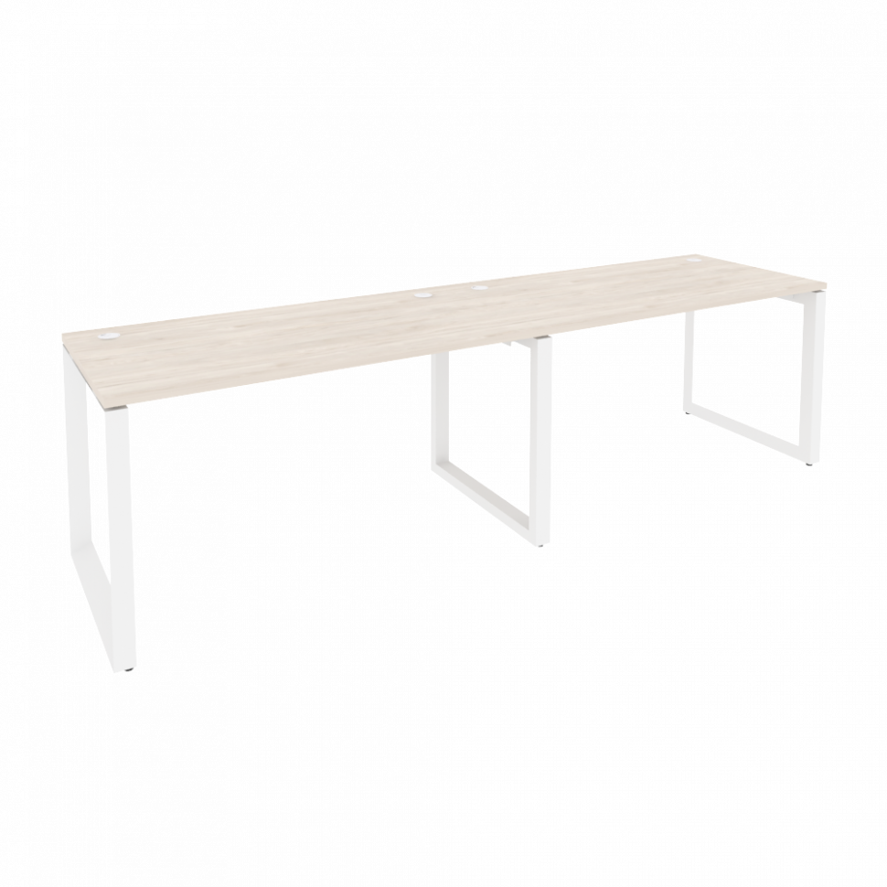 Onix Рабочая станция на О-образном м/к O.MO-RS-2.3.7 Денвер Светлый/Металл Белый 2760*720*750