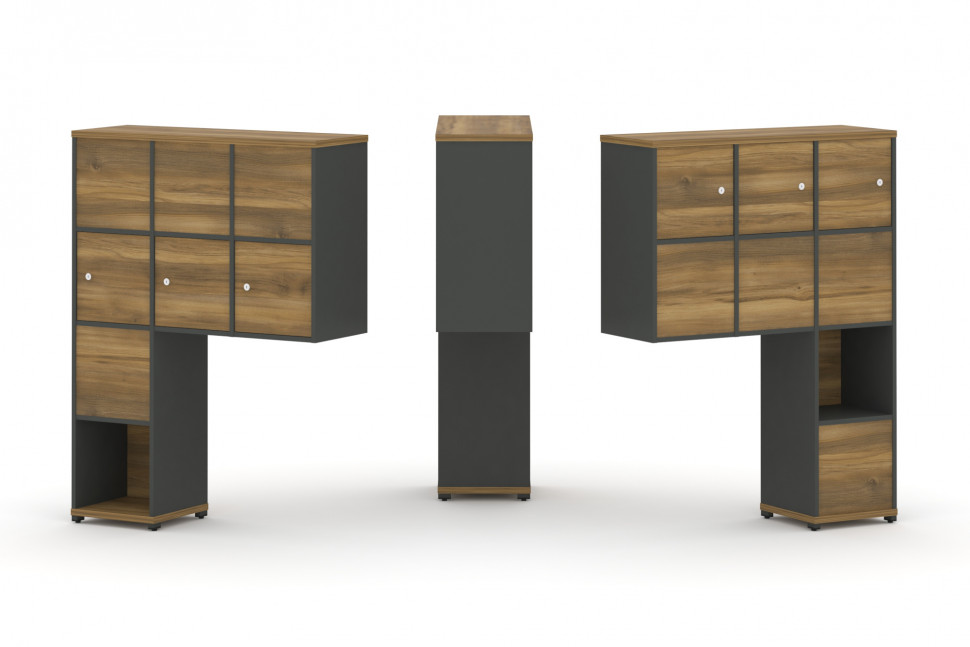 Concept Надставка высокая CN.DNV-009 Сандал Янтарный/Антрацит/Металл Антрацит 1099*350*1486