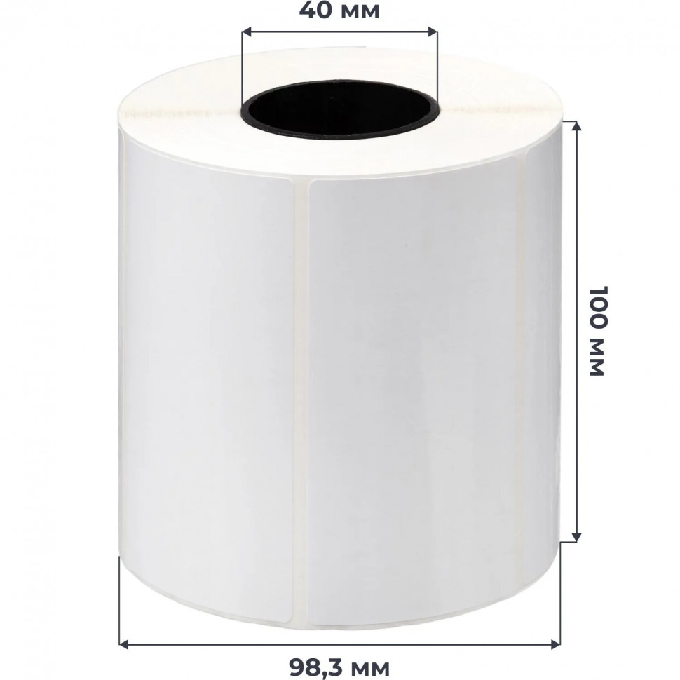 Термотрансферные этикетки ПП 100х50, 1000шт/рул, вт.40, 18рул/уп (ИТ)