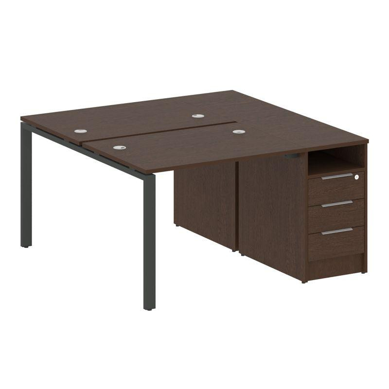 Metal System Рабочая станция с тумбой на П-образном м/к БП.РС-СТП-2.1 Венге Цаво/Металл Антрацит 141 Metal System Рабочая станция с тумбой на П-образном м/к БП.РС-СТП-2.1 Венге Цаво/Металл Антрацит 141