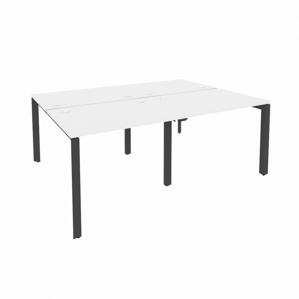 Onix Рабочая станция на П-образном м/к O.MP-D.RS-4.1.7 Белый Бриллиант/Металл Антрацит 1960*1475*750