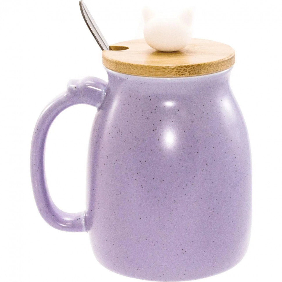 Кружка Котик с клубком №3 фиол Эврика арт.99290