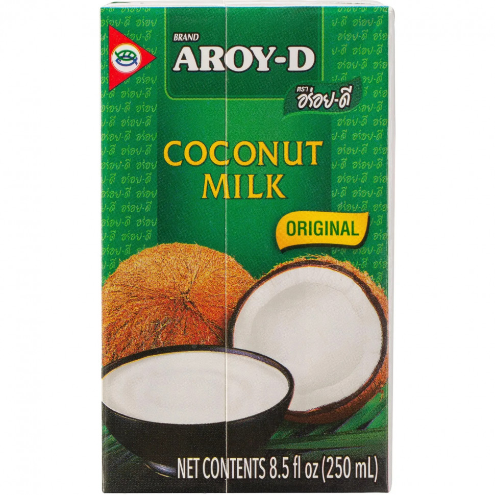 Напиток растительный Aroy-D молоко кокосовое, жирность 17-19%, 0,25л