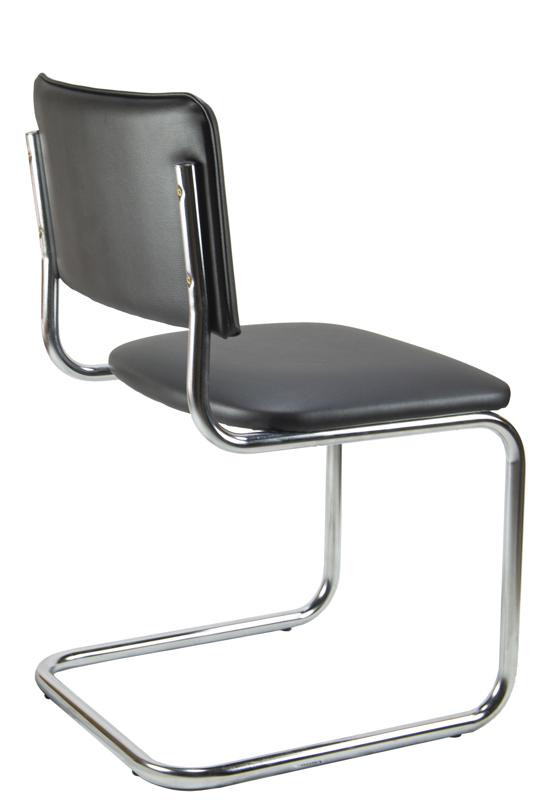 Стул сильвия 02S Черный/Металл Хром гальв.