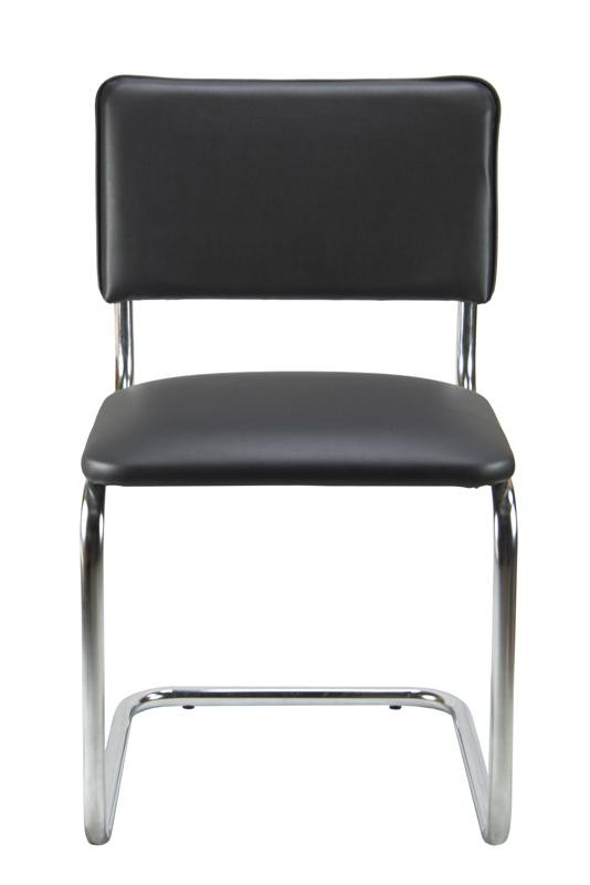 Стул сильвия 02S Черный/Металл Хром гальв.