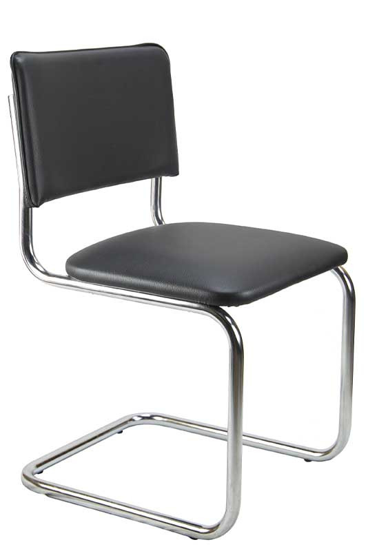 Стул Сильвия 02S Черный/Металл Хром гальв.