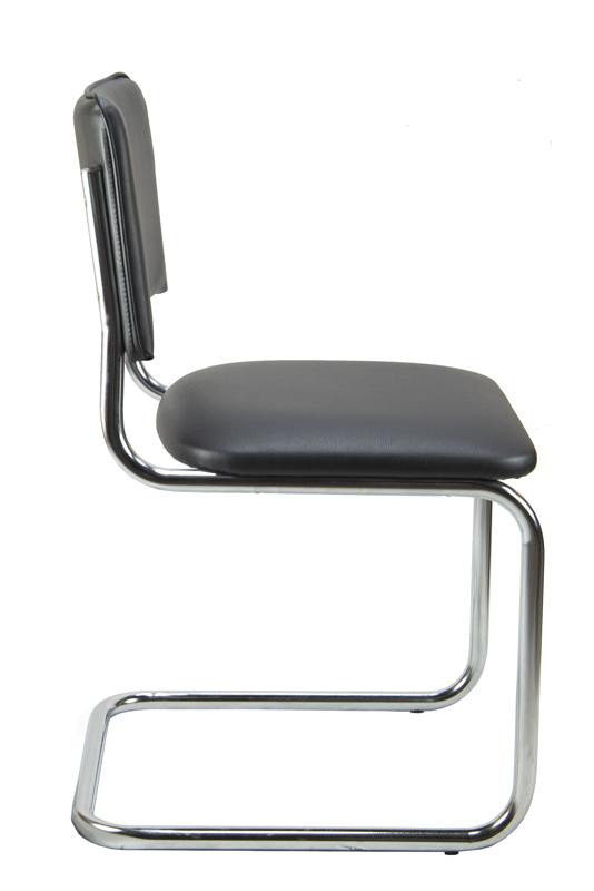 Стул Сильвия 02S Черный/Металл Хром гальв.