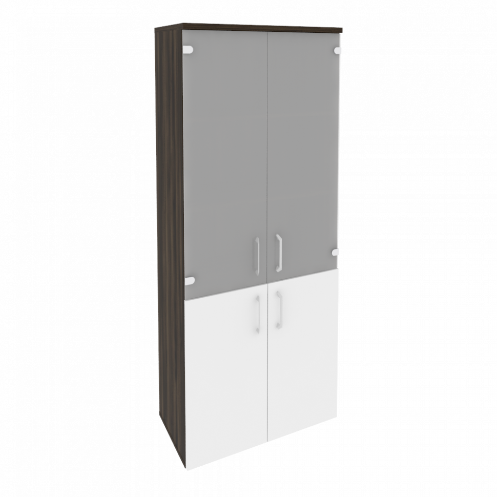 Onix Шкаф высокий широкий O.ST-1.2 Дуб Мали/Белый Бриллиант 800*420*1977