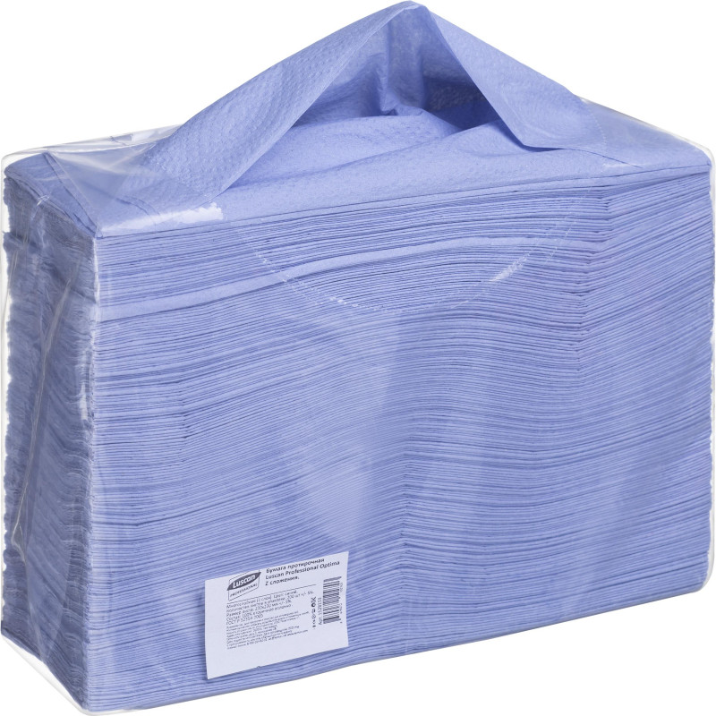 Бумага протирочная лист Luscan Professional Optima 2сл Zсл 200л/уп голубая