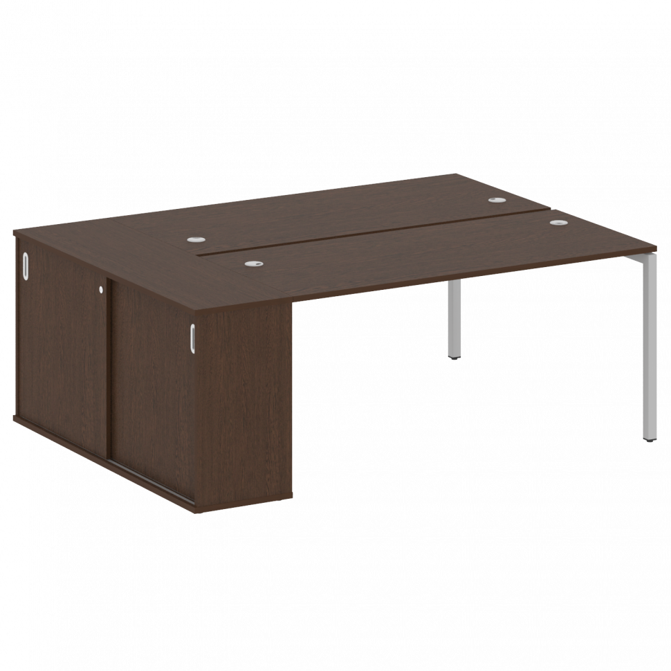 Metal System Quattro Рабочая станция с шкафом-купе на П-образном м/к 40БП.РС-СШК-1.4 Т Венге Цаво/Ме Metal System Quattro Рабочая станция с шкафом-купе на П-образном м/к 40БП.РС-СШК-1.4 Т Венге Цаво/Ме