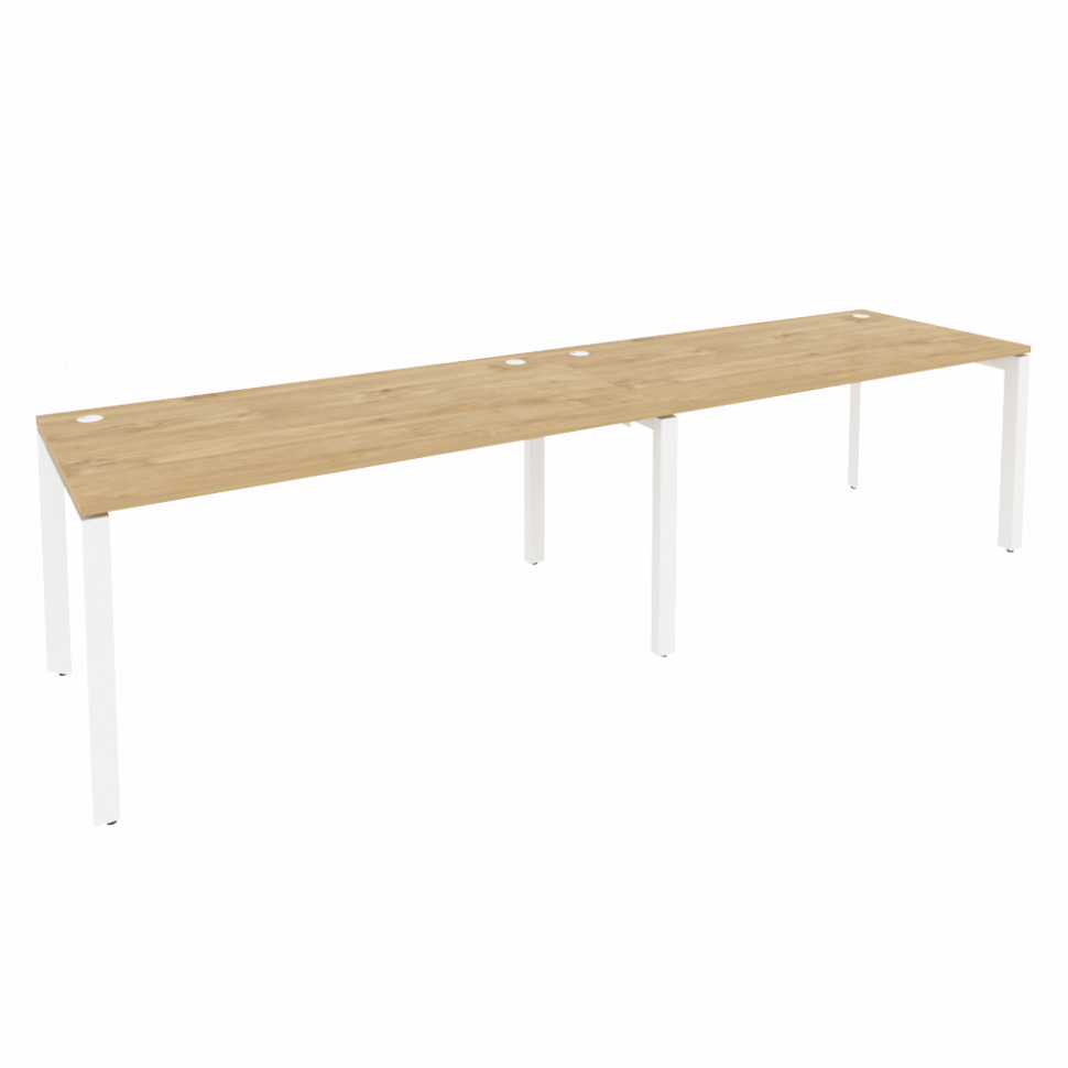Onix Рабочая станция на П-образном м/к O.MP-RS-2.4.8 Тиквуд Светлый/Металл Белый 3160*800*750 Onix Рабочая станция на П-образном м/к O.MP-RS-2.4.8 Тиквуд Светлый/Металл Белый 3160*800*750