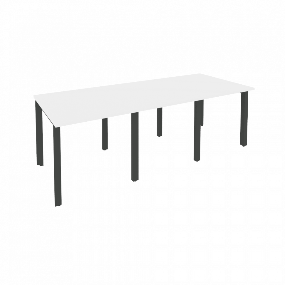 Onix Стол переговорный O.MP-PRG-3.0 Белый Бриллиант/Металл Антрацит 2340*980*750 Onix Стол переговорный O.MP-PRG-3.0 Белый Бриллиант/Металл Антрацит 2340*980*750