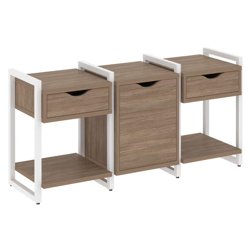 Loft Тумба на регулируемых опорах VR.L-TN-6.O Дуб Аризона/Металл Белый 1440*460*719 Loft Тумба на регулируемых опорах VR.L-TN-6.O Дуб Аризона/Металл Белый 1440*460*719