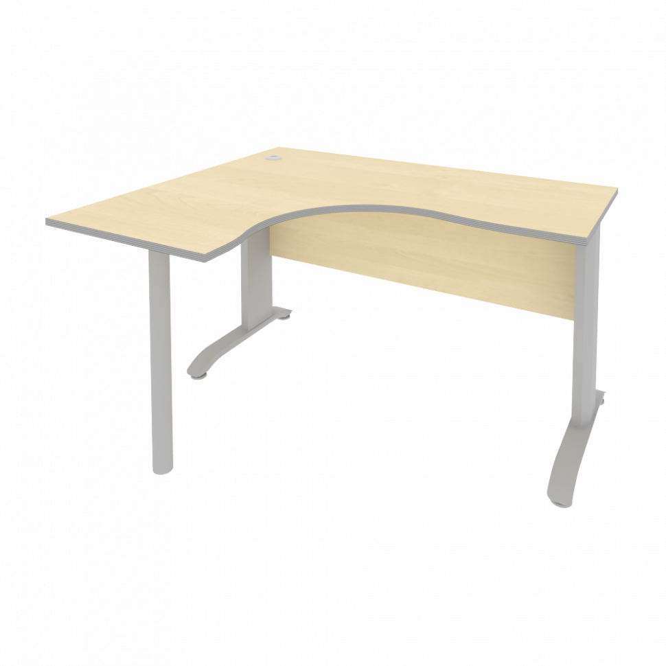 Riva Metal-L Стол криволинейный левый ПЛ.СА-3 (L) Клен Металлик NEW/Металл Серый 1400*1200*750 Riva Metal-L Стол криволинейный левый ПЛ.СА-3 (L) Клен Металлик NEW/Металл Серый 1400*1200*750