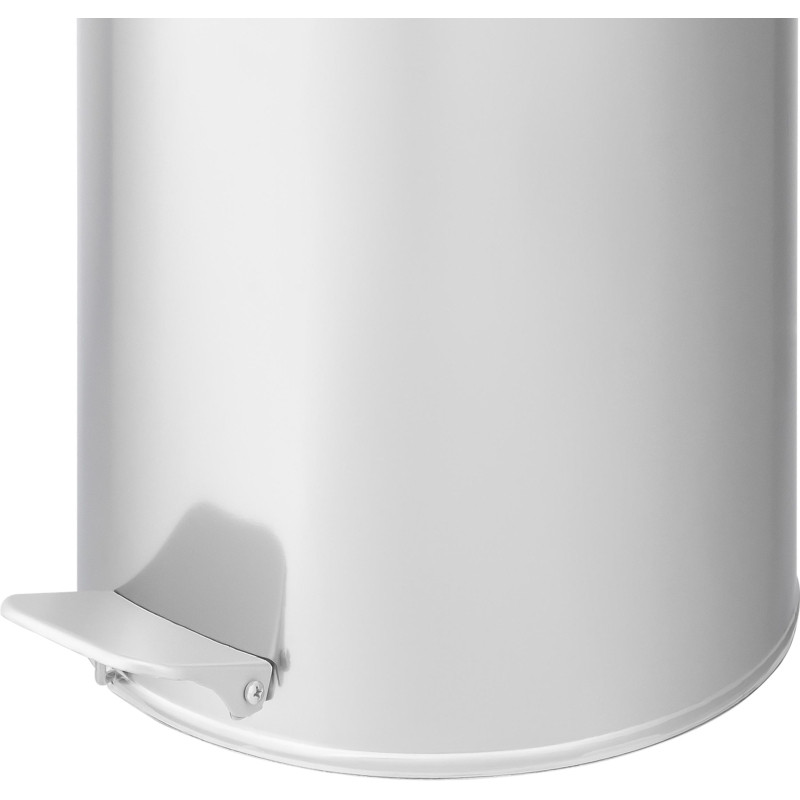 Ведро мусорное с педалью 15л стальное, хром, 250х330мм