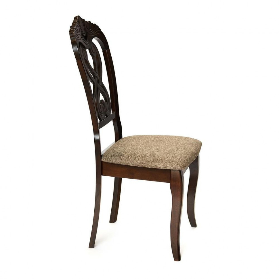Стул -Андромеда/ Andromeda дерево гевея, 47х55,5х107 см, Cappuchino, ткань коричневая S 168-7