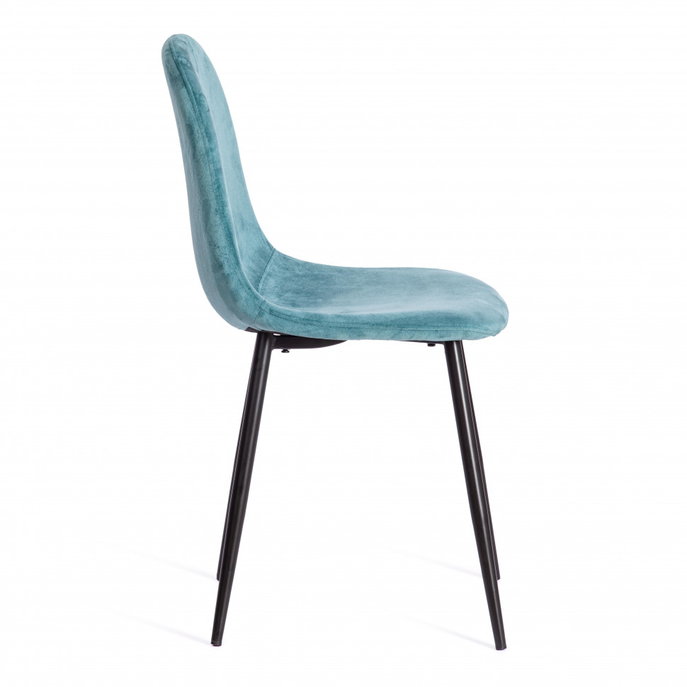 Стул BREEZE (mod. 4724) Велюр/металл , 44 х 53 х 87 см, Torquoise (бирюзовый ) HLR60 / черный