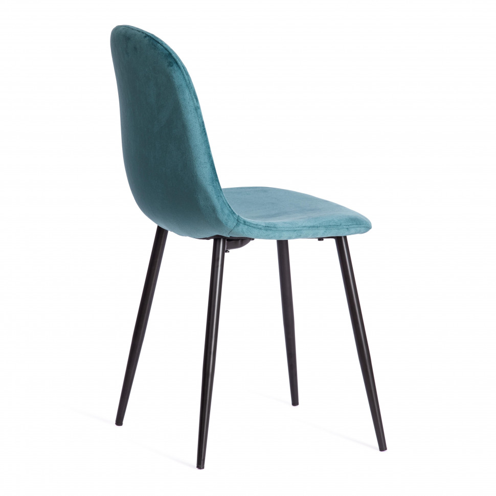 Стул BREEZE (mod. 4724) Велюр/металл , 44 х 53 х 87 см, Torquoise (бирюзовый ) HLR60 / черный