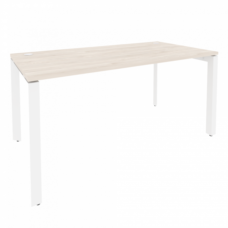 Onix Стол рабочий на П-образном м/к O.MP-SP-4.8 Денвер Светлый/Металл Белый 1580*800*750 Onix Стол рабочий на П-образном м/к O.MP-SP-4.8 Денвер Светлый/Металл Белый 1580*800*750