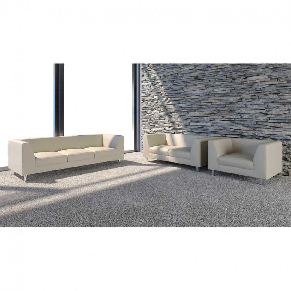 Диван MV_EVOLUTION 2-х местный (EVO2-2) беж тк. рог.Bravo white