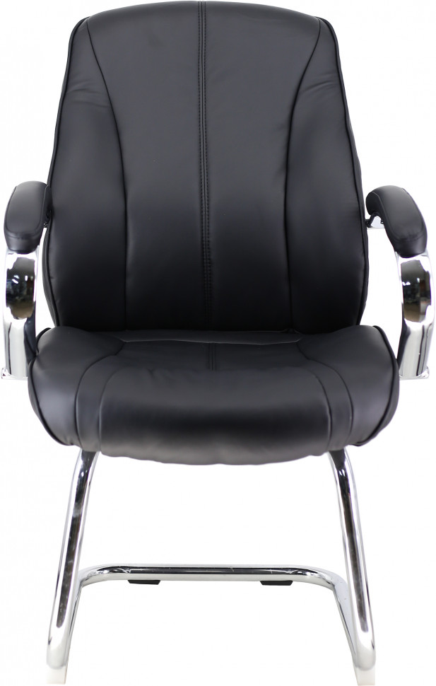 Кресло для посетителей Everprof Forum (Форум) CF Экокожа Черный
