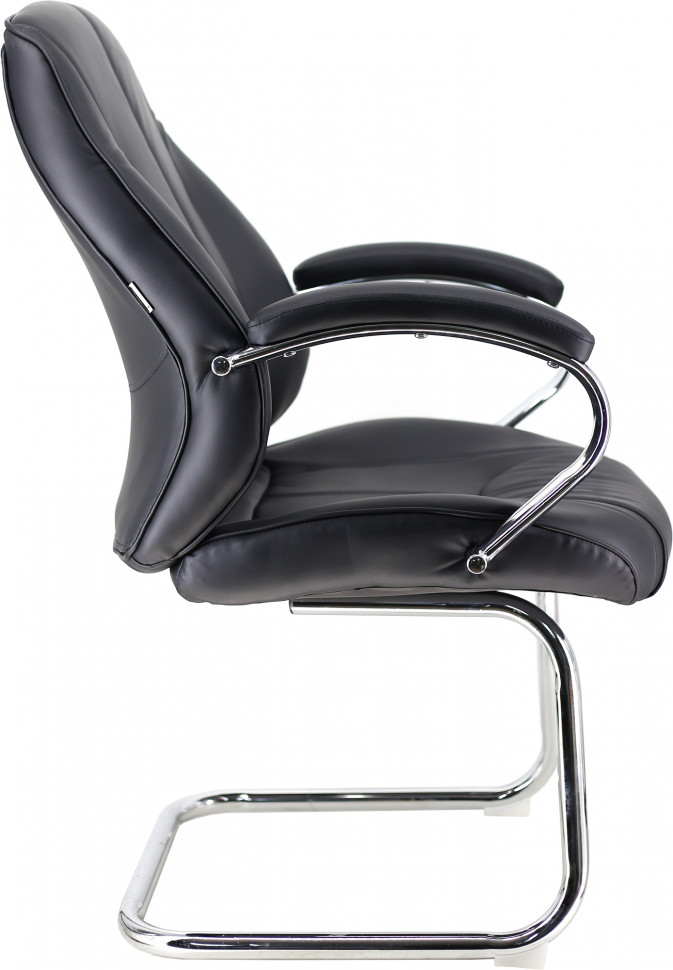 Кресло для посетителей Everprof Forum (Форум) CF Экокожа Черный