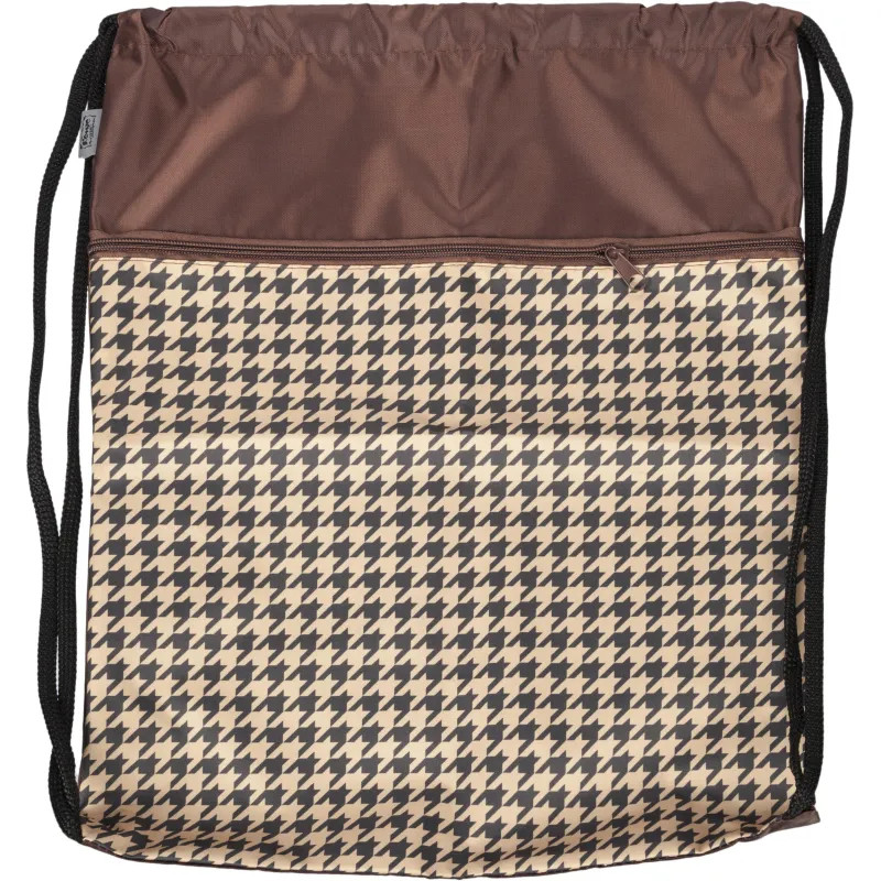 Мешок для обуви Комус Класс Fashion бежевый, 360х470 мм, карман, МО-26-2