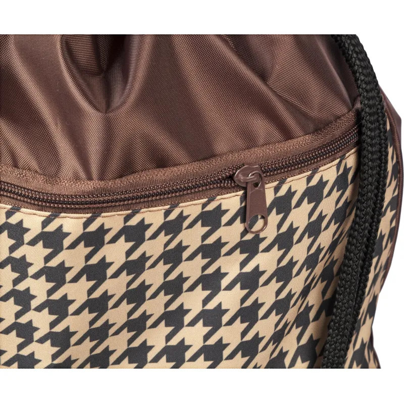 Мешок для обуви Комус Класс Fashion бежевый, 360х470 мм, карман, МО-26-2