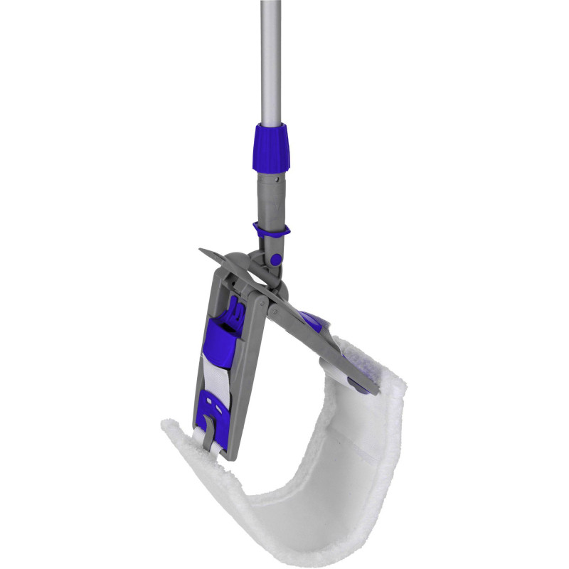 Держатель МОПа универс/зажимы, пластик LuscanProf  50х11см, серый/синий