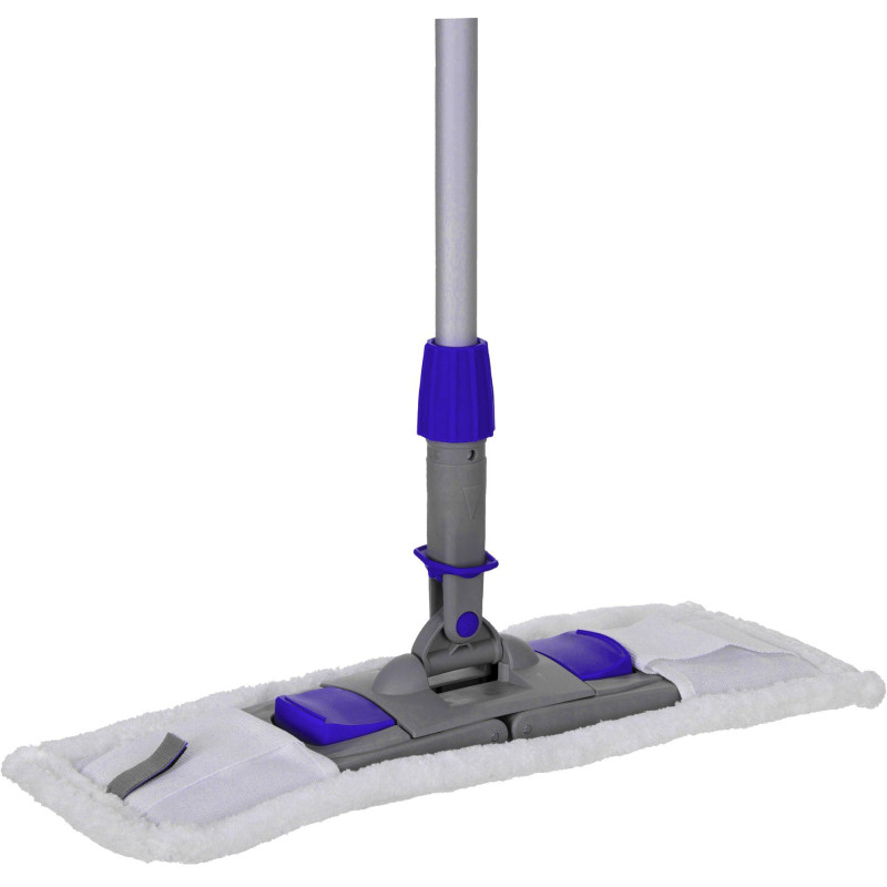 Держатель МОПа универс/зажимы, пластик LuscanProf  50х11см, серый/синий