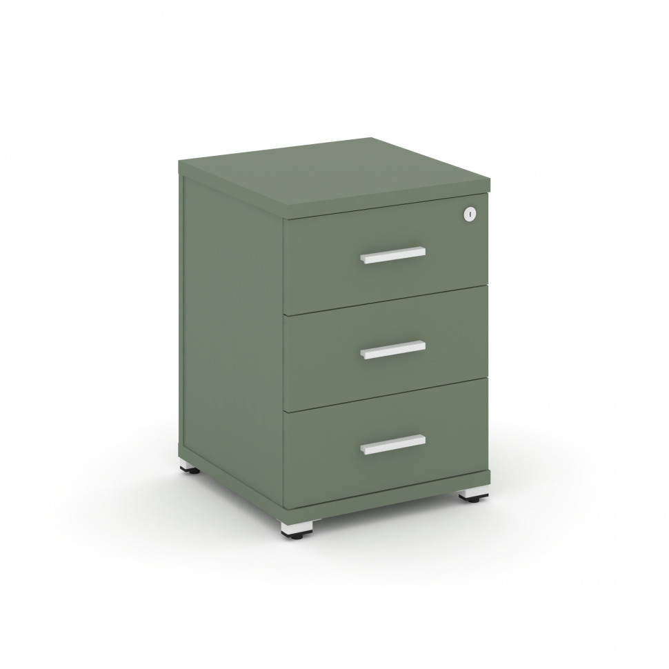 Concept Тумба опорная/приставная 3 ящ. CN.TUO-001 W Кобо/Металл Белый 420*420*583