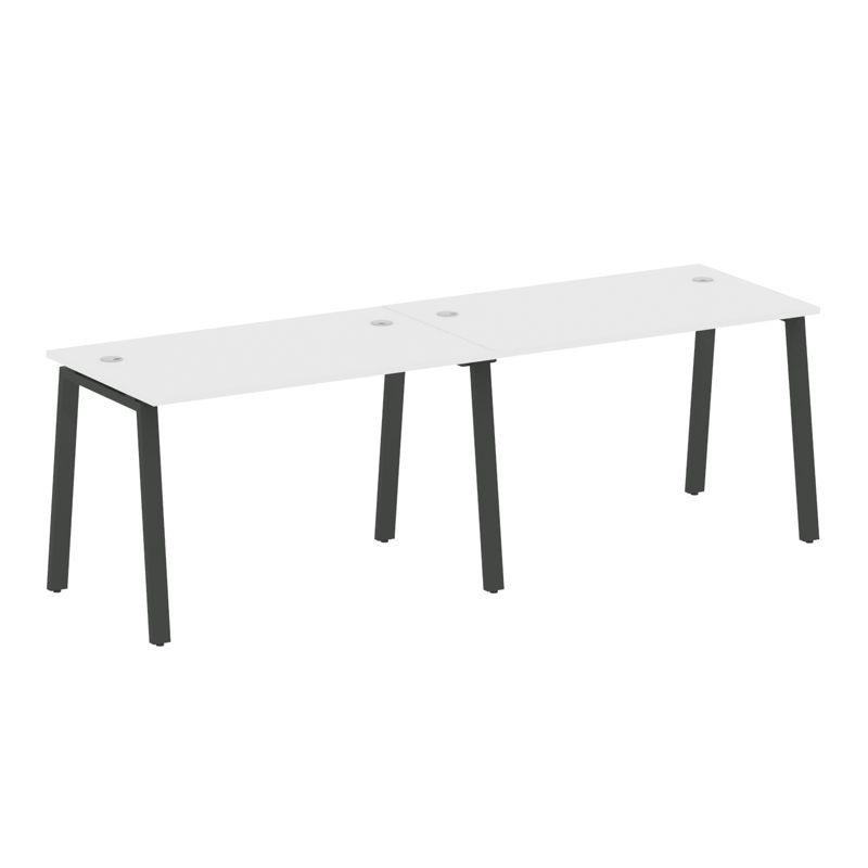 Metal System Рабочая станция на 2 места на А-образном м/к БА.СМ-2.2 Белый/Металл Антрацит 2400*720*7 Metal System Рабочая станция на 2 места на А-образном м/к БА.СМ-2.2 Белый/Металл Антрацит 2400*720*7