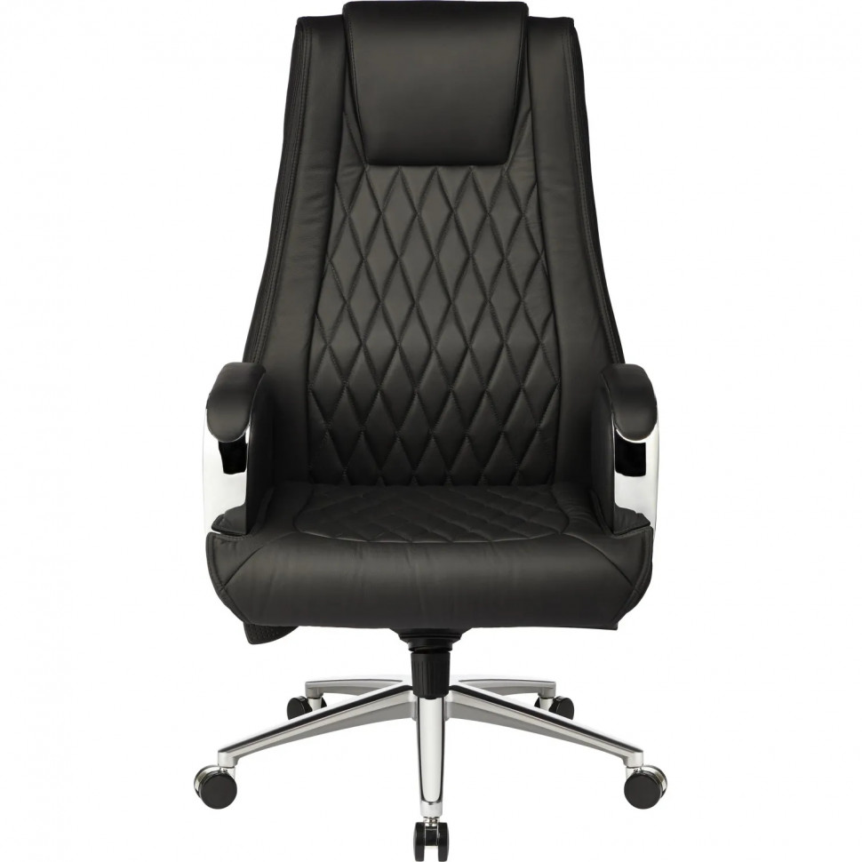 Кресло BN_Jl_Руководителя Echair-518 ML кожа черная, хром