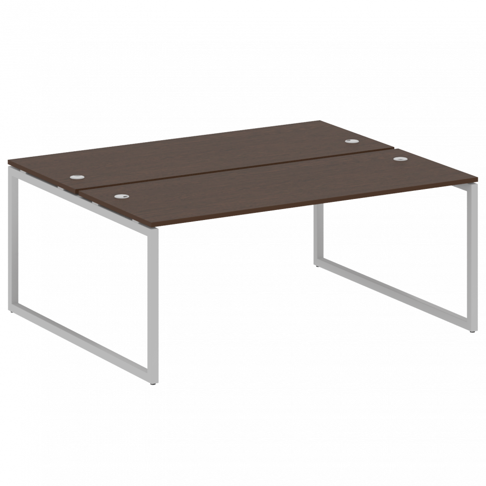 Metal System Quattro Рабочая станция на О-образном м/к 40БО.РАС-СП-2.5 Венге Цаво/Металл Серый 1800*
