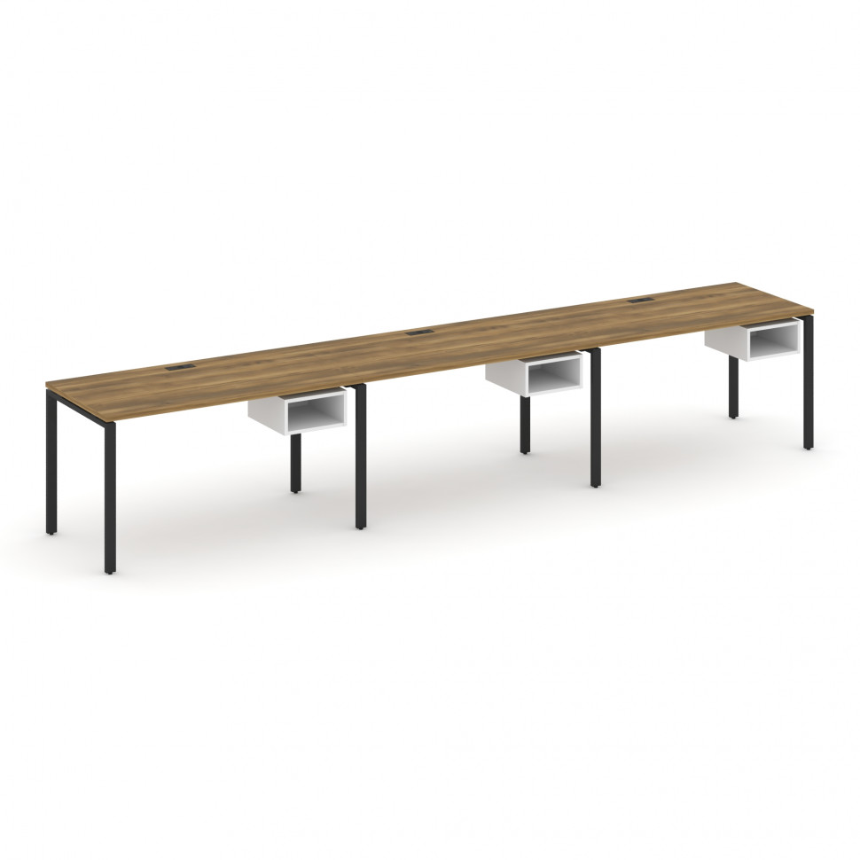 Concept Рабочая станция односторонняя с подвес. тумбами 3 места CN.ORS-123 Сандал Янтарный/Белый Бри