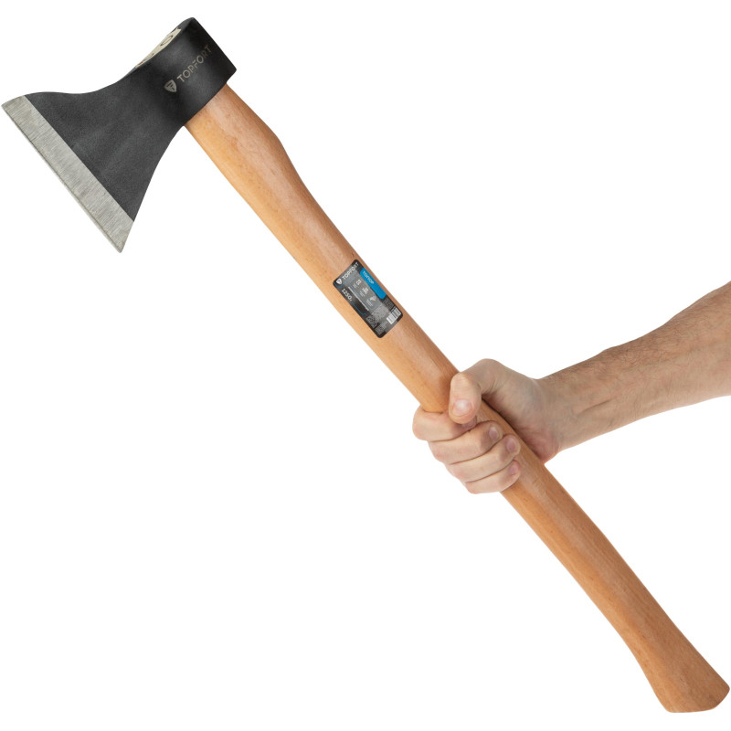 Топор 1250 г из углеродистой стали TOPFORT деревянное топорище