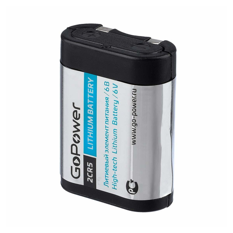 Батарейка GoPower 2CR5 1шт Lithium 6V (6203) (1/14/168)
