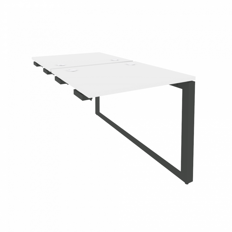 Onix Стол-приставка двойной на О-образном м/к к опорым элем. O.MO-D.SPR-0.7 Белый Бриллиант/Металл А Onix Стол-приставка двойной на О-образном м/к к опорым элем. O.MO-D.SPR-0.7 Белый Бриллиант/Металл А