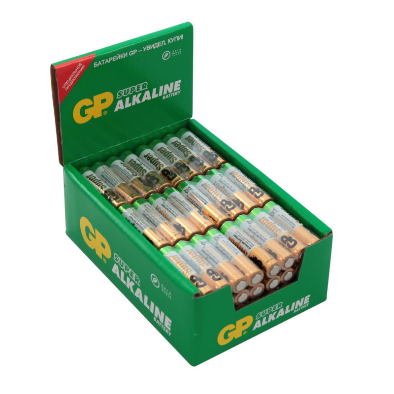 Батарейка GP Super AAA/LR03/24A 24ARS-2SB4/24AA21RA-2CRS4 96шт/уп, 4шт/бл
