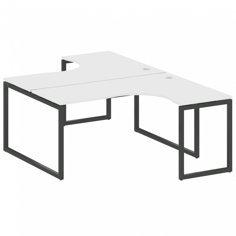 Metal System Quattro Рабочая станция криволинейная на О-образном м/к 40БО.РАС-СА-2.4 Белый/Металл Ан Metal System Quattro Рабочая станция криволинейная на О-образном м/к 40БО.РАС-СА-2.4 Белый/Металл Ан