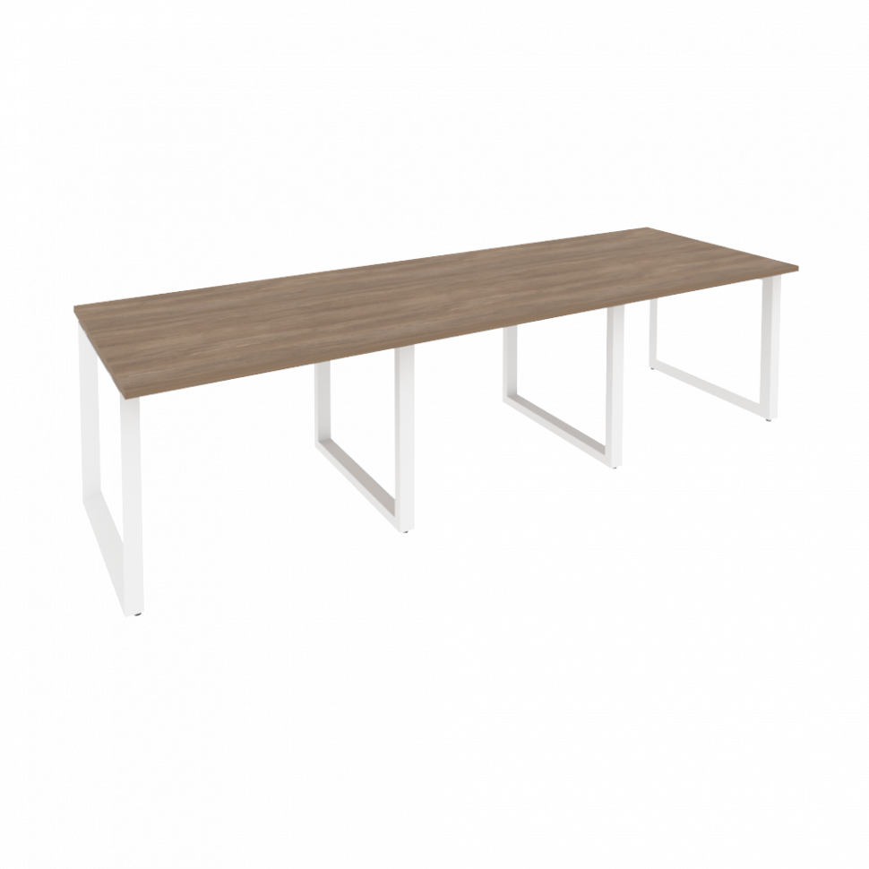 Onix Стол переговорный O.MO-PRG-3.1 Дуб Аризона/Металл Белый 2940*980*750
